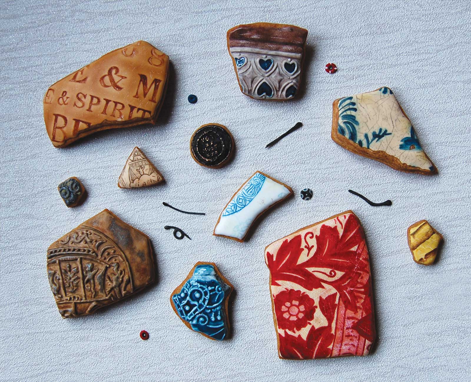 Shakespeare scholar Ella Hawkins bakes and designs intricately decorated cookies (or biscuits) that take a page from antiquarian books and medieval manuscripts.