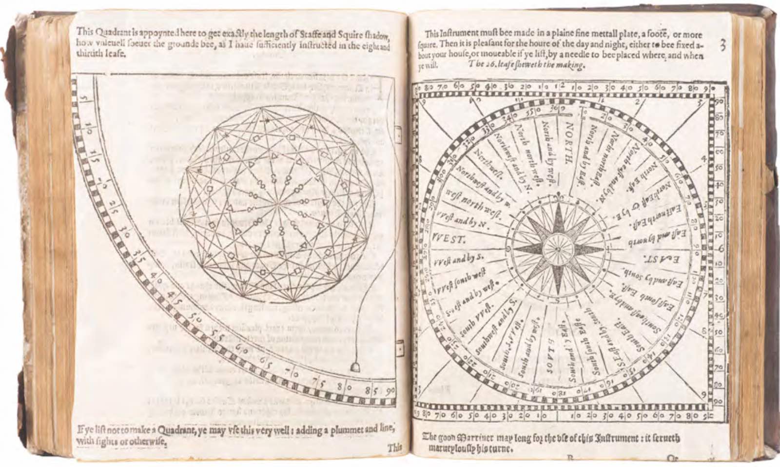 Ten works in a tract volume, including rare works by Thomas Digges, Edward Wright, Thomas Hood, and Thomas Blundeville. London, 1582–1613