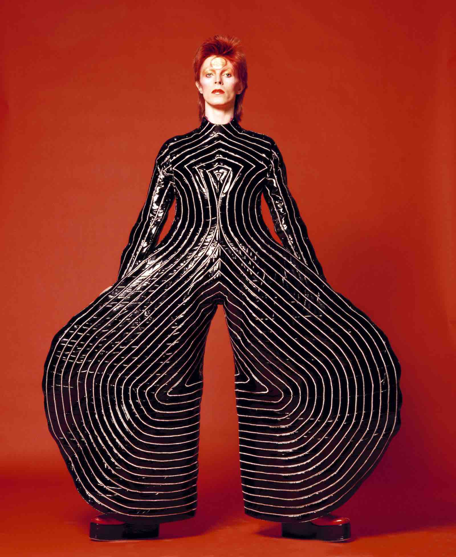 Striped bodysuit for Aladdin Sane tour, 1973 Design by Kansai Yamamoto Photograph by Masayoshi Sukita