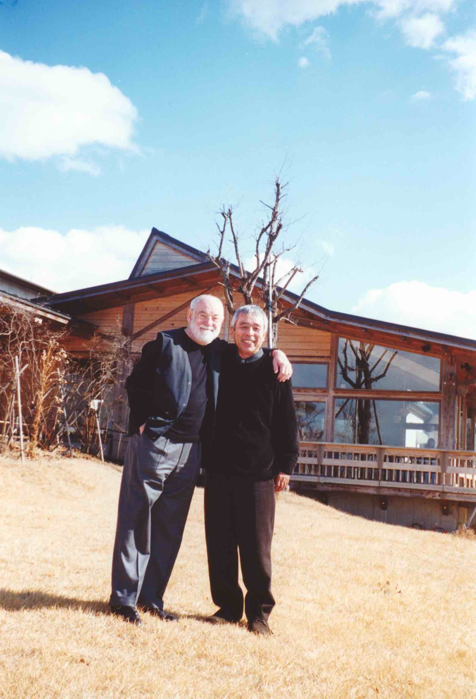 Eric Carle and Kazuo Iwamura at Kazuo Iwamura Picture Book Hill Museum, Nakagawa Town, Tochigi Prefecture, Japan, 2000.