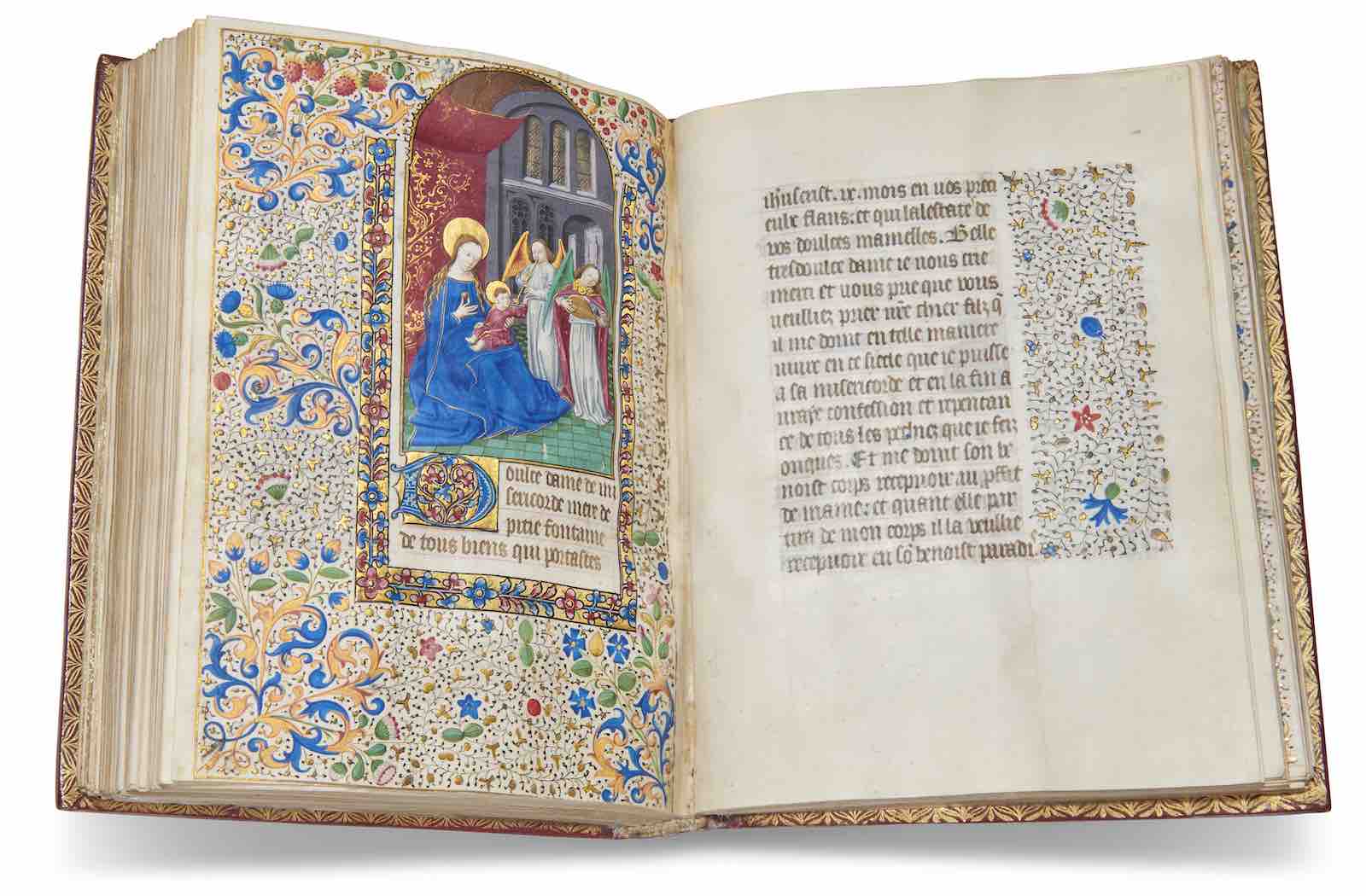 Book of Hours in Latin and French, illuminated manuscript on vellum