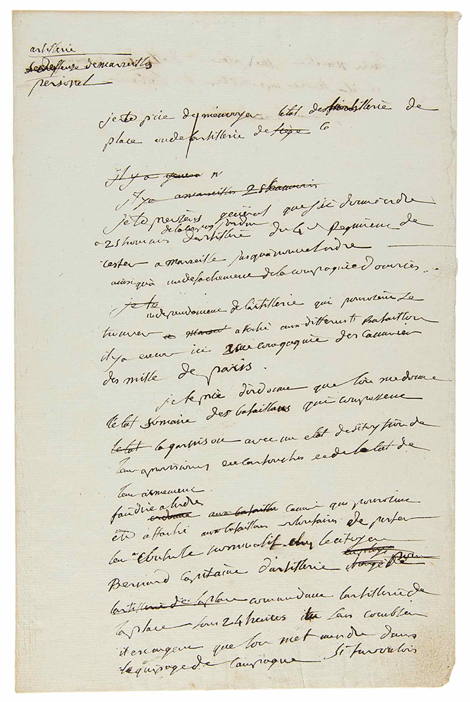 Napleon handwritten letter