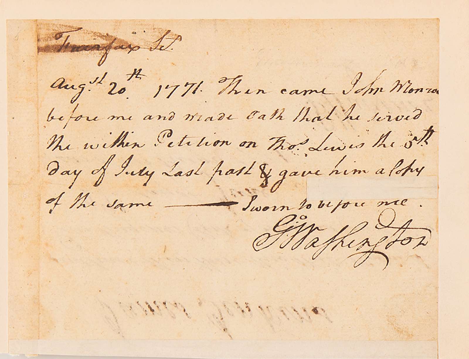 George Washington Signed Document