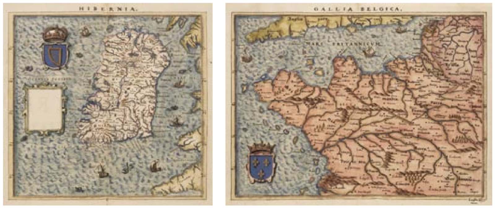 The Hibernia and Bella Gallica map