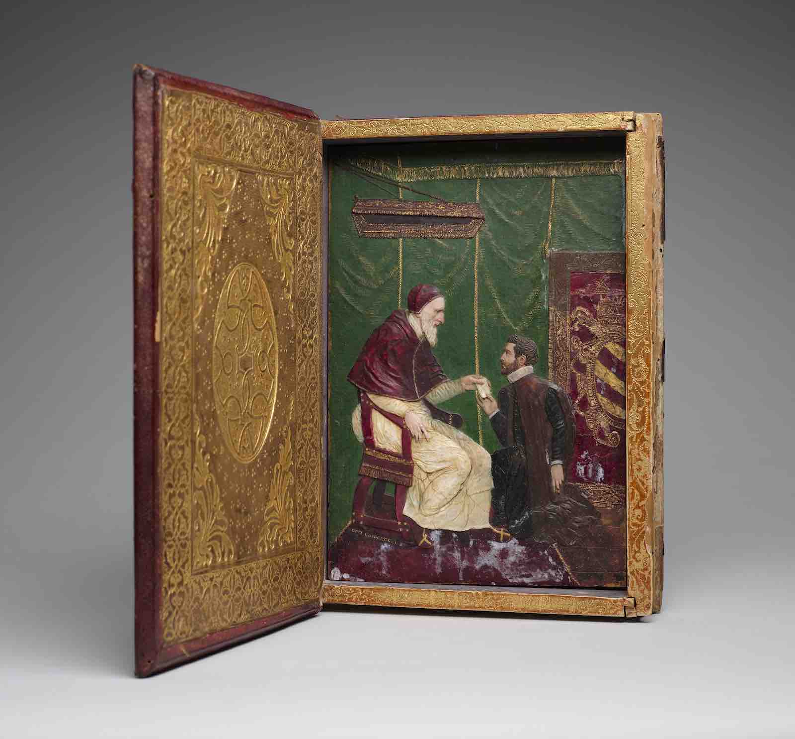 Giovanni Battista Capocaccia, Portrait of Pope Pius V and Teodosio Fiorenzi,  Rome, 1566–68
