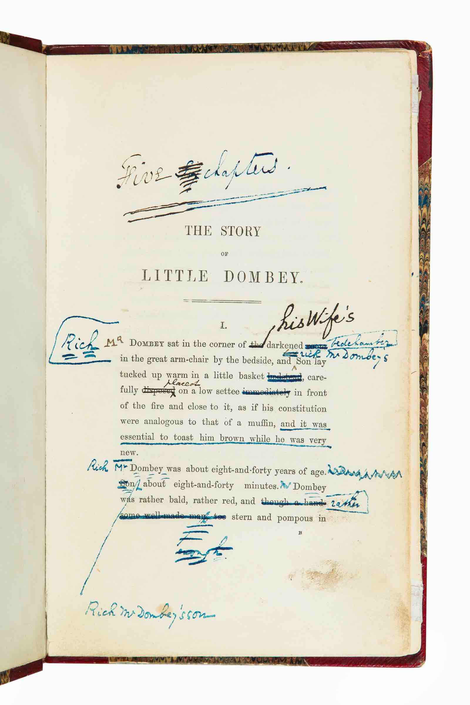 Dombey and Son reading copy owned by Dickens
