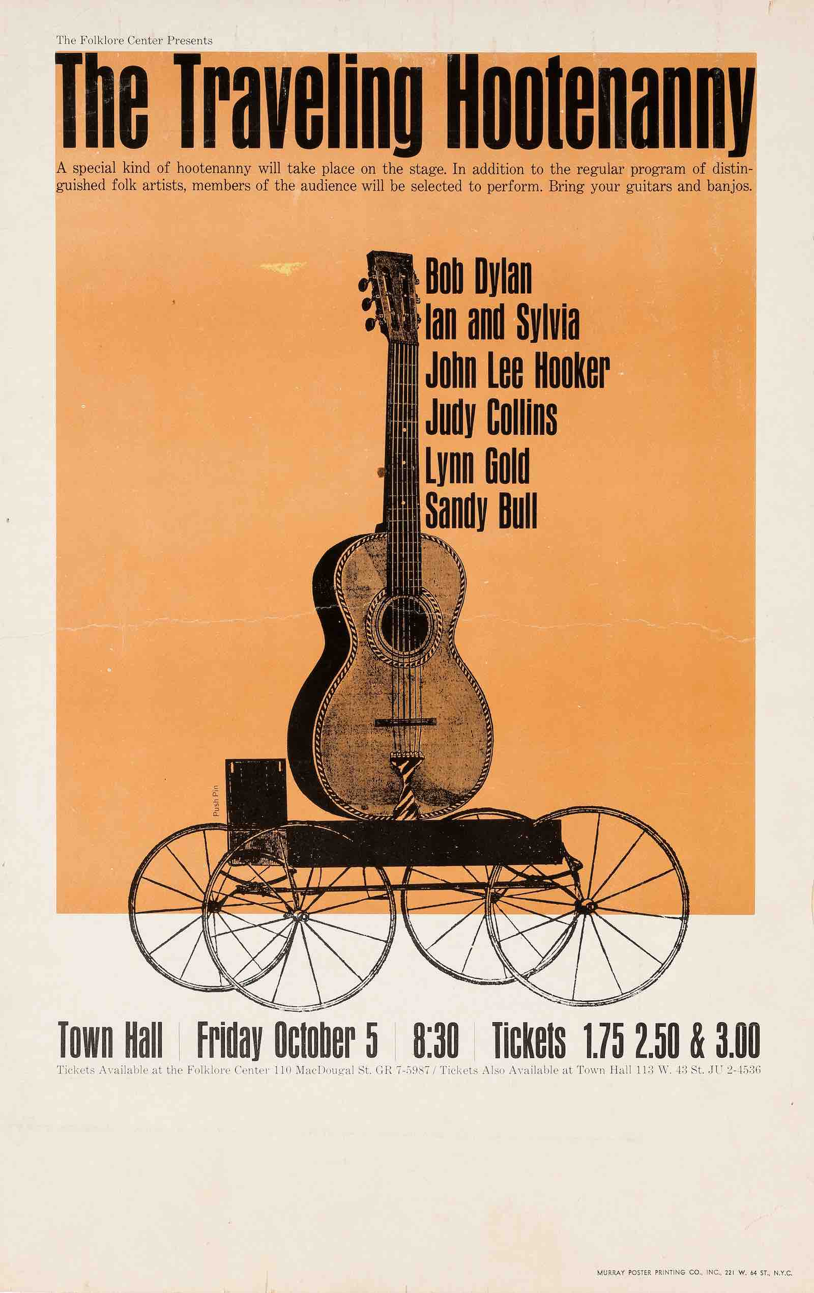 Bob Dylan, John Lee Hooker 1962 New York City Traveling Hootenanny