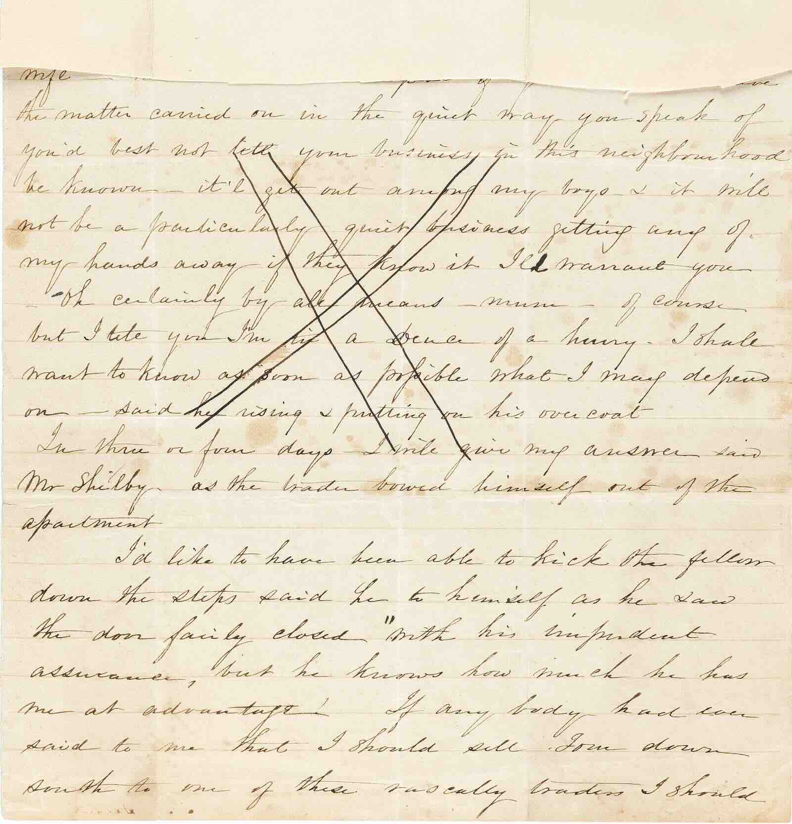 The Uncle Tom's Cabin fragment