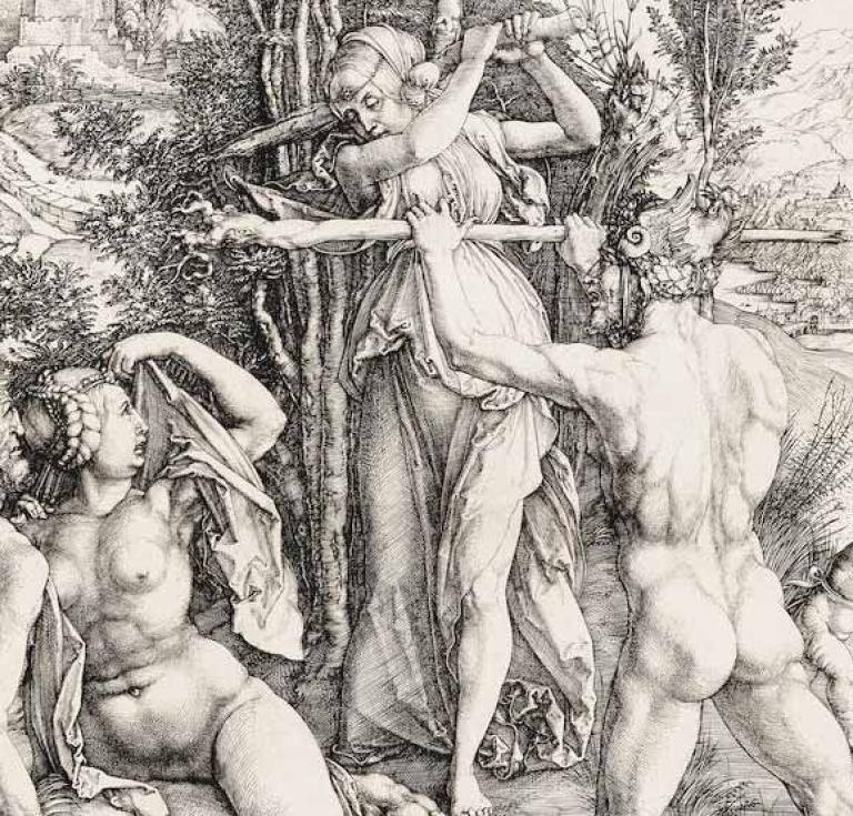 Albrecht Dürer's 1498 engraving, Hercules at the Crossroads.