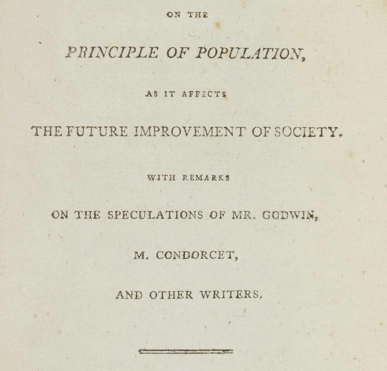 Mathus Essay on the Principle of Population
