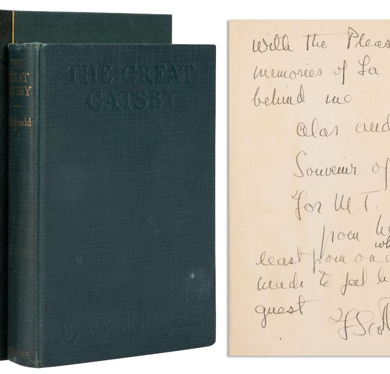 Presentation copy of Great Gatsby