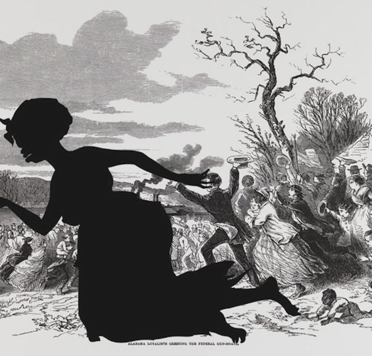 Kara Walker (b. 1969) Alabama Loyalists Greeting the Federal Gun-Boats, from the portfolio Harper’s Pictorial History of the Civil War