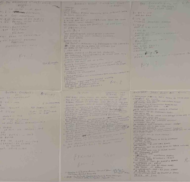 Extracts from Smitty's catalog