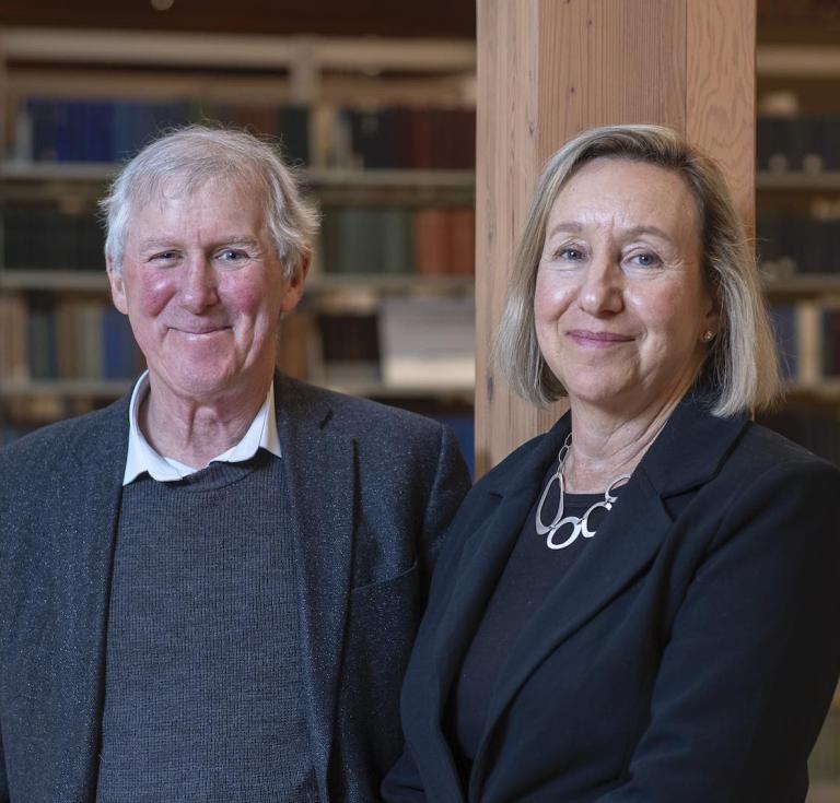 Aaron Lansky, founder and president of the Yiddish Book Center with Susan Bronson, executive director