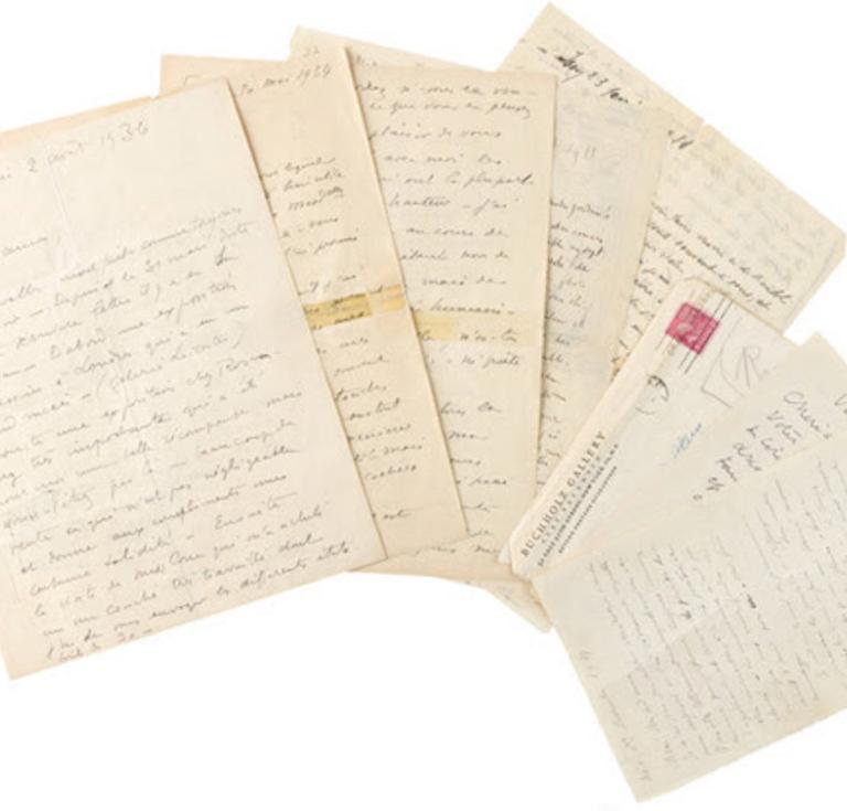 Henri Matisse archive of letters with original drawings