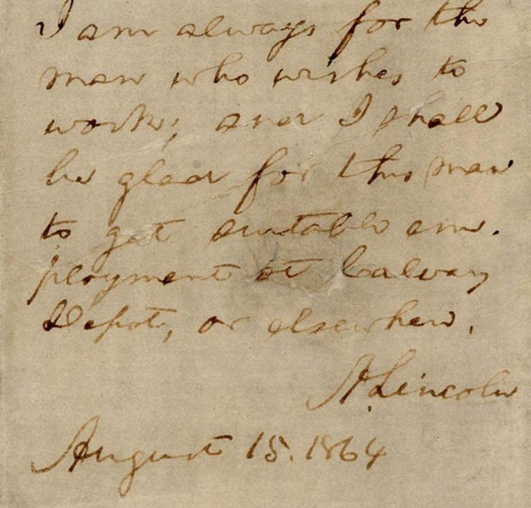 The Abraham Lincoln endorsement