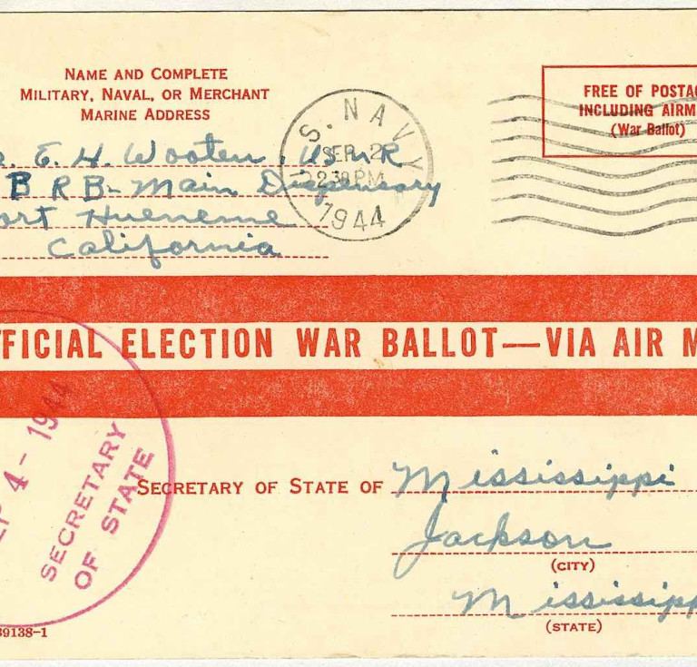 Navy Reserve postcard ballot request