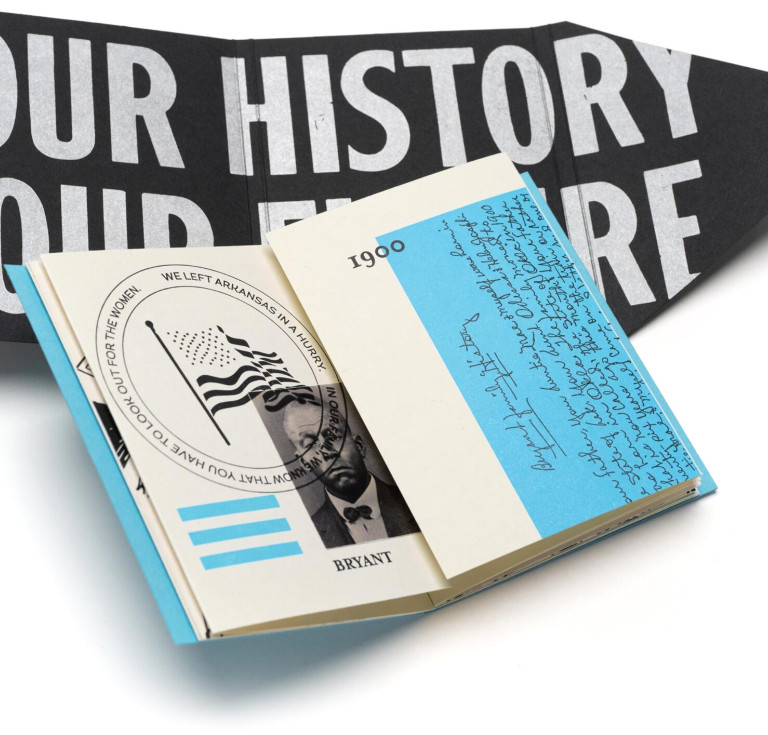 Ben Blount, Passportal, 2024, letterpress printed from wood type and polymer plates, edition of 10. Commissioned by Cynthia Sears Artists' Books Collection