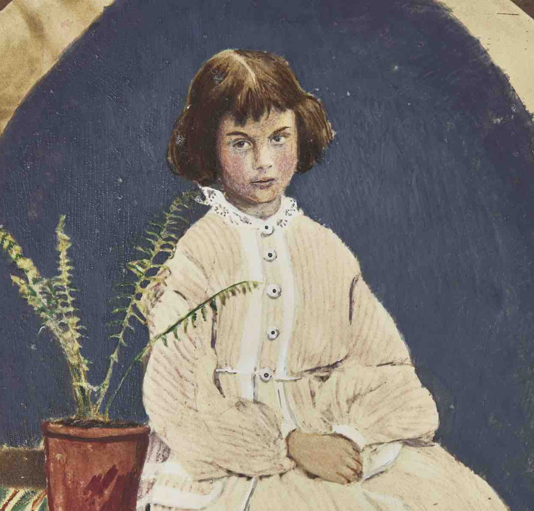Lewis Carroll’s hand-colored presentation photograph of Alice Liddell