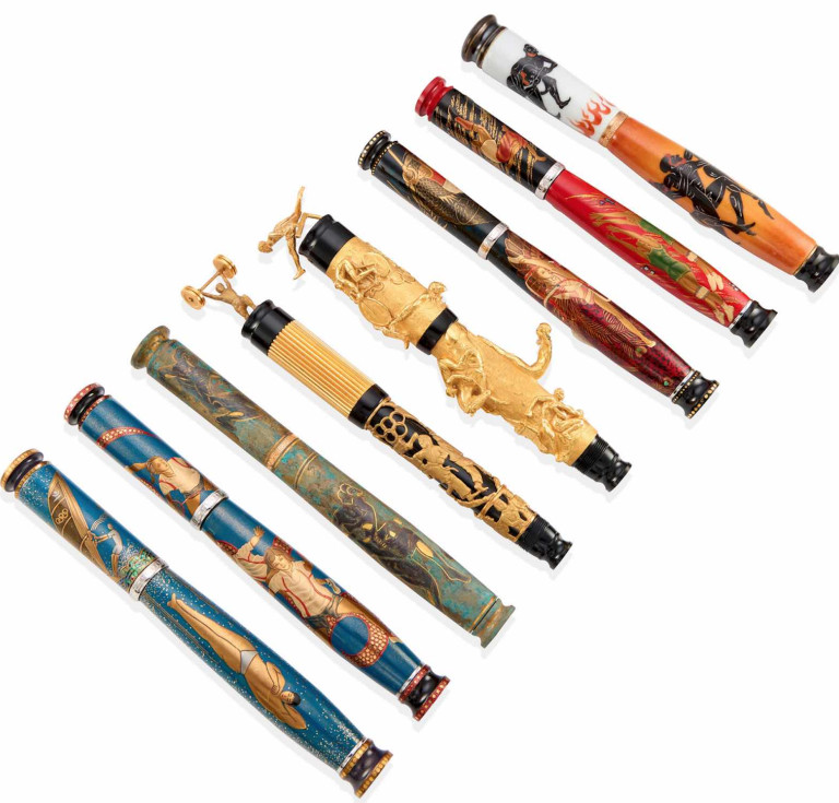 Looiminchay, a group of eight rare limited edition fountain pens