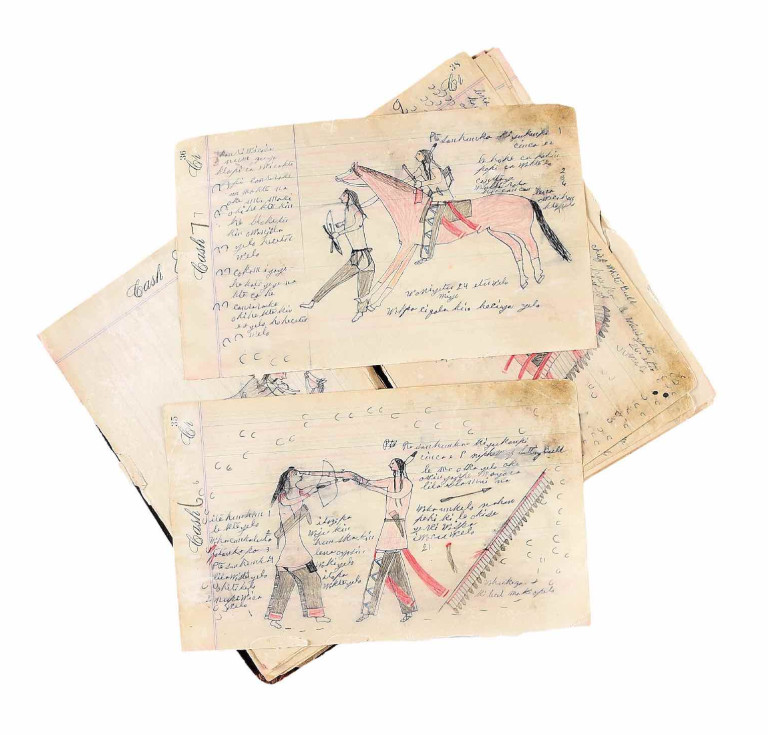 White Bull's ledger and storybook 