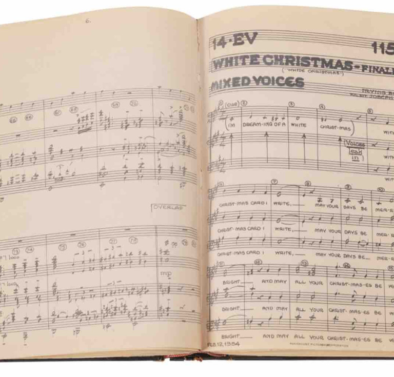 The musical arrangement for White Christmas