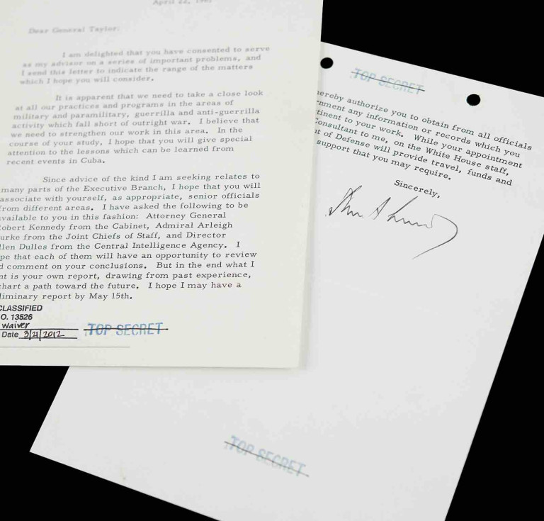 JFK's Bay of Pigs Top Secret letter